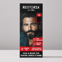 restoria hair and beard dye - black