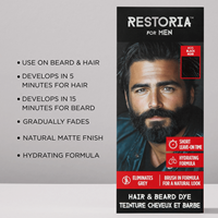 restoria hair and beard dye - black