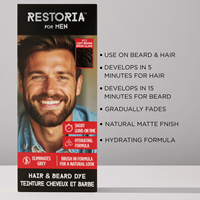restoria hair and beard dye - light brown